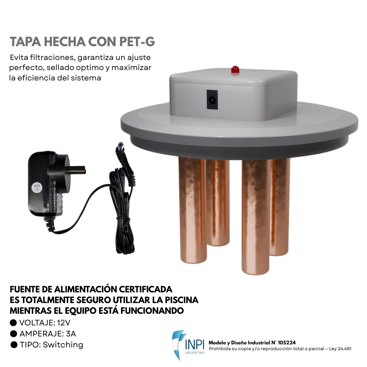 Ionizador Para Piscinas P/ Bombas Elektrim Lacus Pl