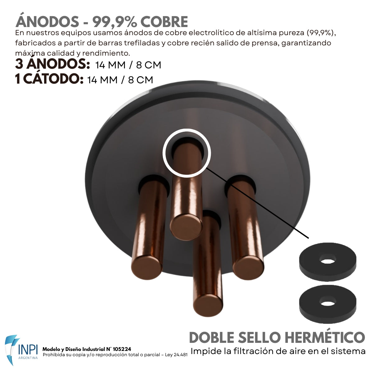 Ionizador Para Piscinas P/ Bombas Elektrim Lacus Pl