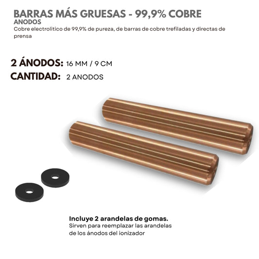 Juego De 2 Barras De Cobre P/ Ionizadores