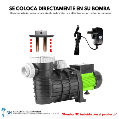Ionizador Para Piscinas P/bombas Fluvial Plata