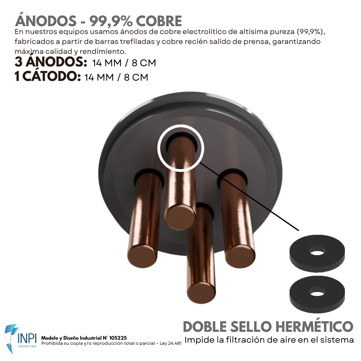 Ionizador Para Piscinas P/bombas Fluvial Plata